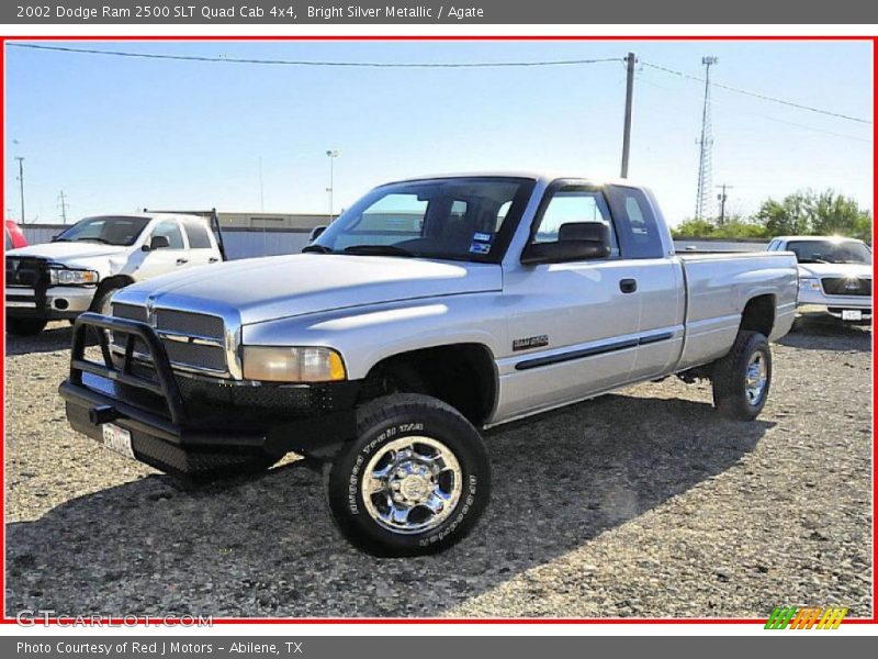 Bright Silver Metallic / Agate 2002 Dodge Ram 2500 SLT Quad Cab 4x4