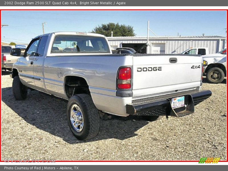 Bright Silver Metallic / Agate 2002 Dodge Ram 2500 SLT Quad Cab 4x4
