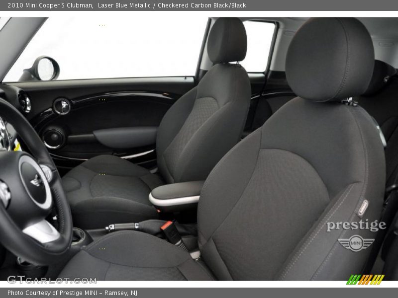 Laser Blue Metallic / Checkered Carbon Black/Black 2010 Mini Cooper S Clubman