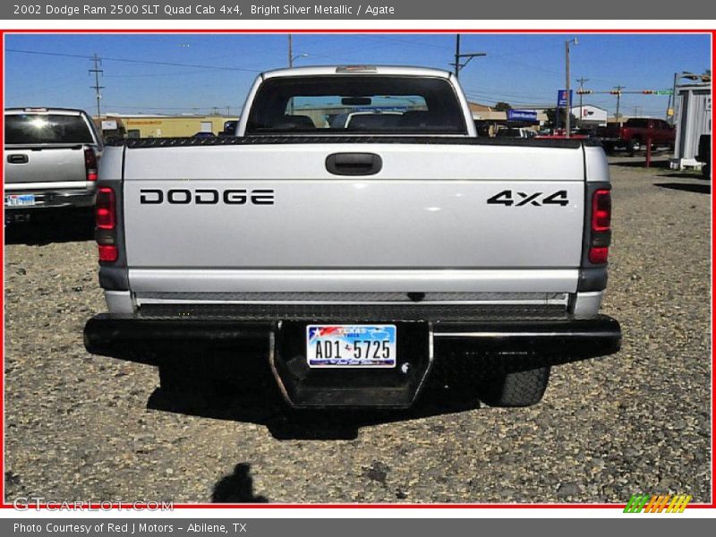 Bright Silver Metallic / Agate 2002 Dodge Ram 2500 SLT Quad Cab 4x4