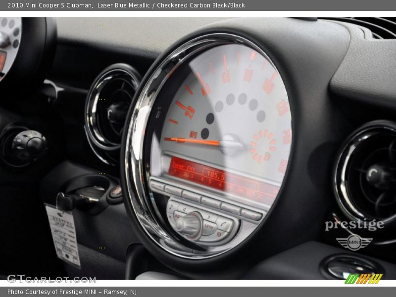 Laser Blue Metallic / Checkered Carbon Black/Black 2010 Mini Cooper S Clubman