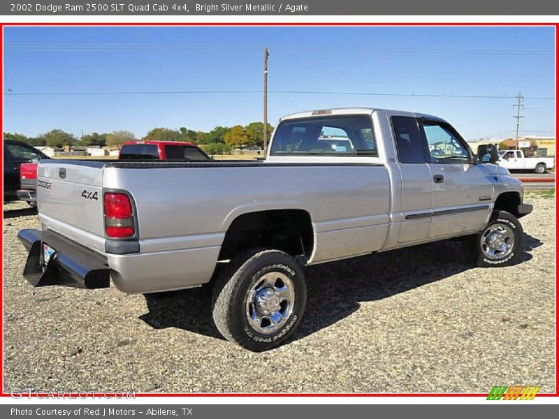 Bright Silver Metallic / Agate 2002 Dodge Ram 2500 SLT Quad Cab 4x4
