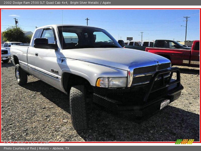 Bright Silver Metallic / Agate 2002 Dodge Ram 2500 SLT Quad Cab 4x4
