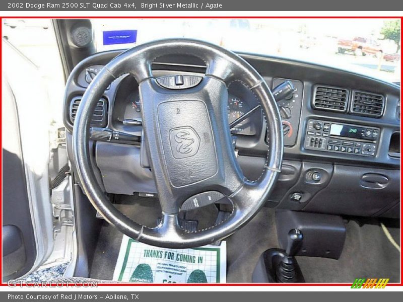 Bright Silver Metallic / Agate 2002 Dodge Ram 2500 SLT Quad Cab 4x4