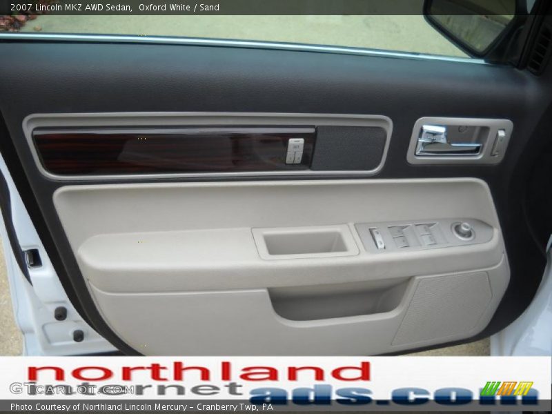 Oxford White / Sand 2007 Lincoln MKZ AWD Sedan