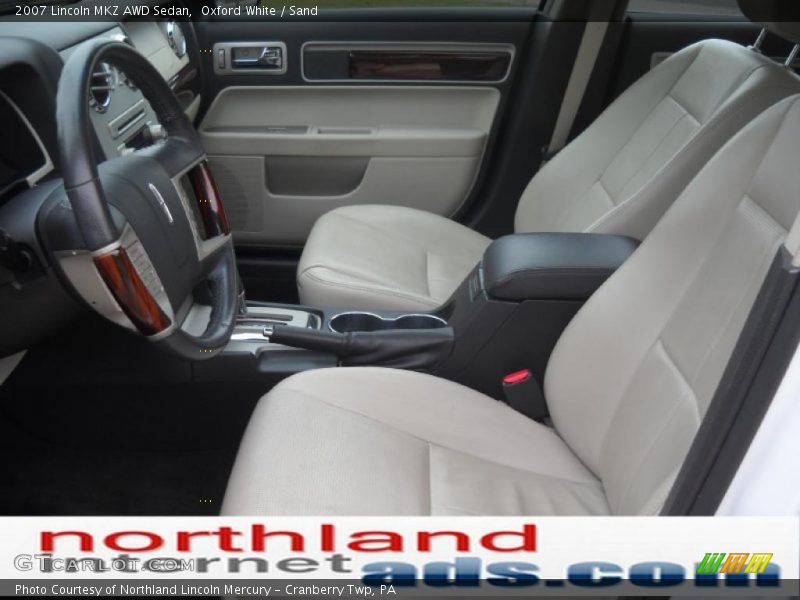 Oxford White / Sand 2007 Lincoln MKZ AWD Sedan