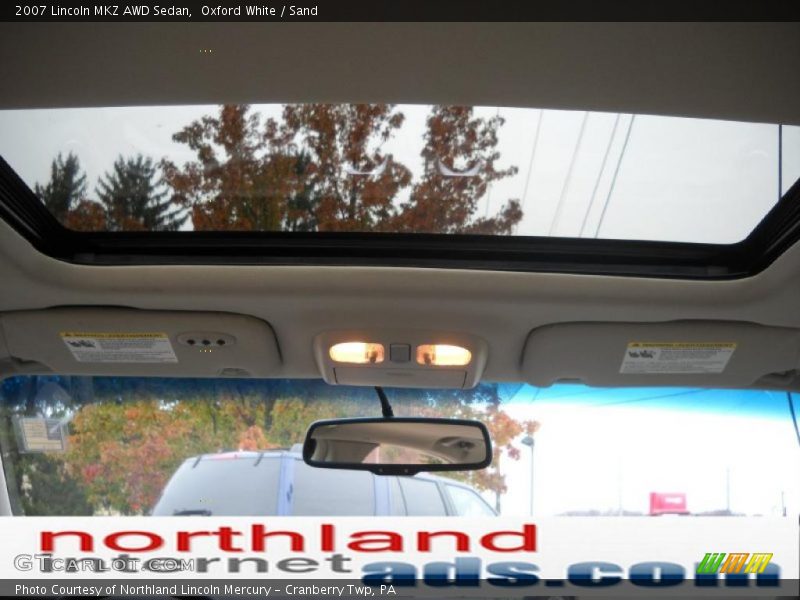 Oxford White / Sand 2007 Lincoln MKZ AWD Sedan