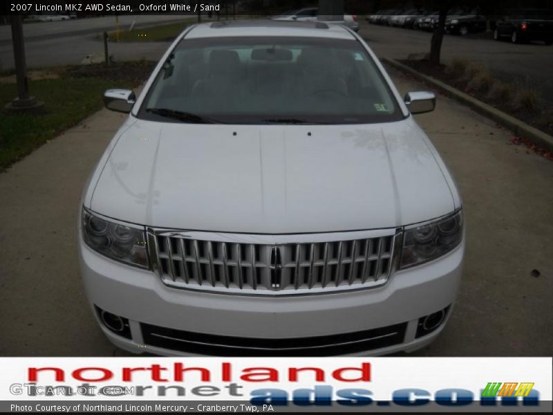 Oxford White / Sand 2007 Lincoln MKZ AWD Sedan