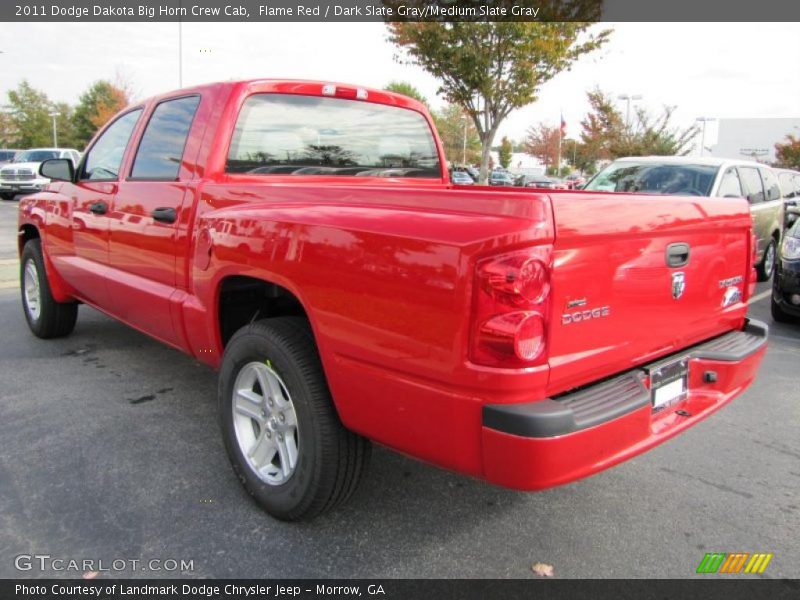 Flame Red / Dark Slate Gray/Medium Slate Gray 2011 Dodge Dakota Big Horn Crew Cab