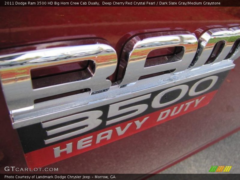 Deep Cherry Red Crystal Pearl / Dark Slate Gray/Medium Graystone 2011 Dodge Ram 3500 HD Big Horn Crew Cab Dually