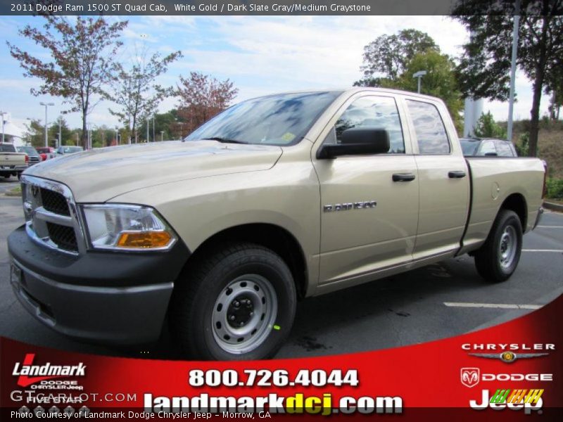 White Gold / Dark Slate Gray/Medium Graystone 2011 Dodge Ram 1500 ST Quad Cab