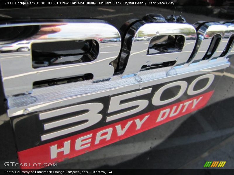 Brilliant Black Crystal Pearl / Dark Slate Gray 2011 Dodge Ram 3500 HD SLT Crew Cab 4x4 Dually