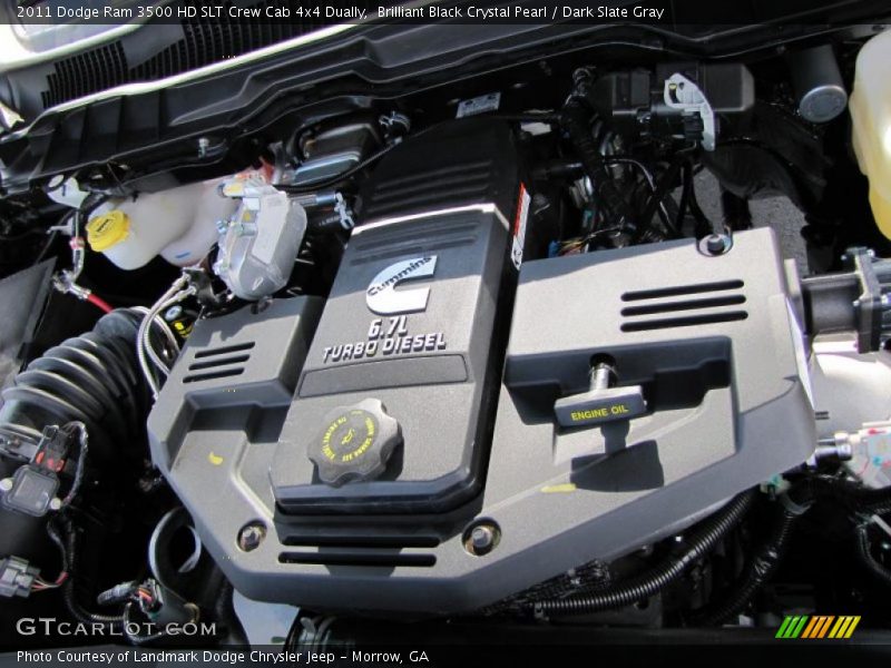  2011 Ram 3500 HD SLT Crew Cab 4x4 Dually Engine - 6.7 Liter OHV 24-Valve Cummins Turbo-Diesel Inline 6 Cylinder