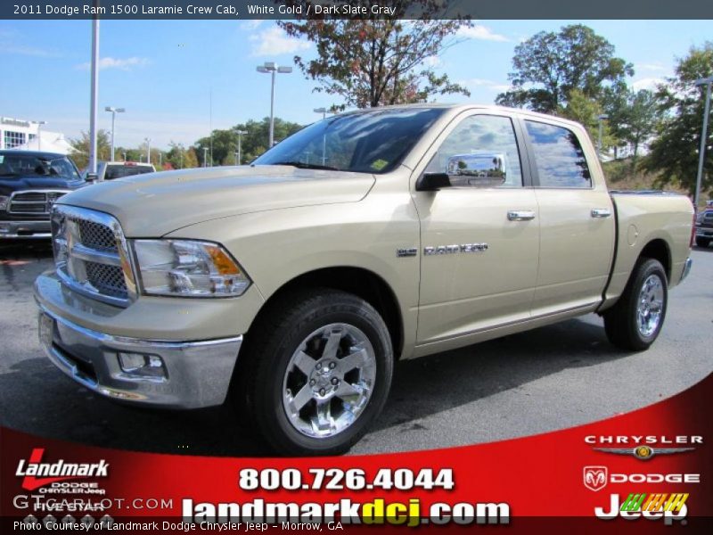 White Gold / Dark Slate Gray 2011 Dodge Ram 1500 Laramie Crew Cab