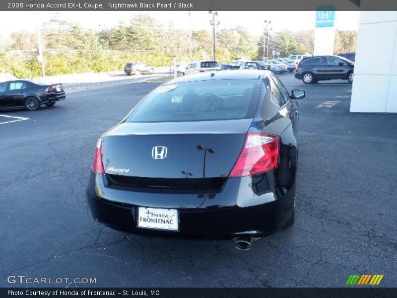 Nighthawk Black Pearl / Black 2008 Honda Accord EX-L Coupe