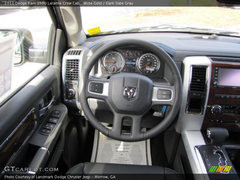 White Gold / Dark Slate Gray 2011 Dodge Ram 1500 Laramie Crew Cab