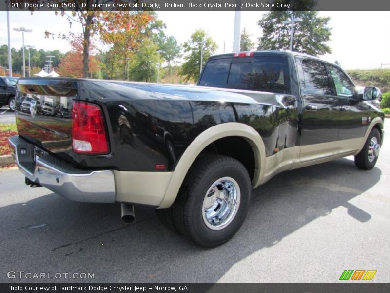 Brilliant Black Crystal Pearl / Dark Slate Gray 2011 Dodge Ram 3500 HD Laramie Crew Cab Dually