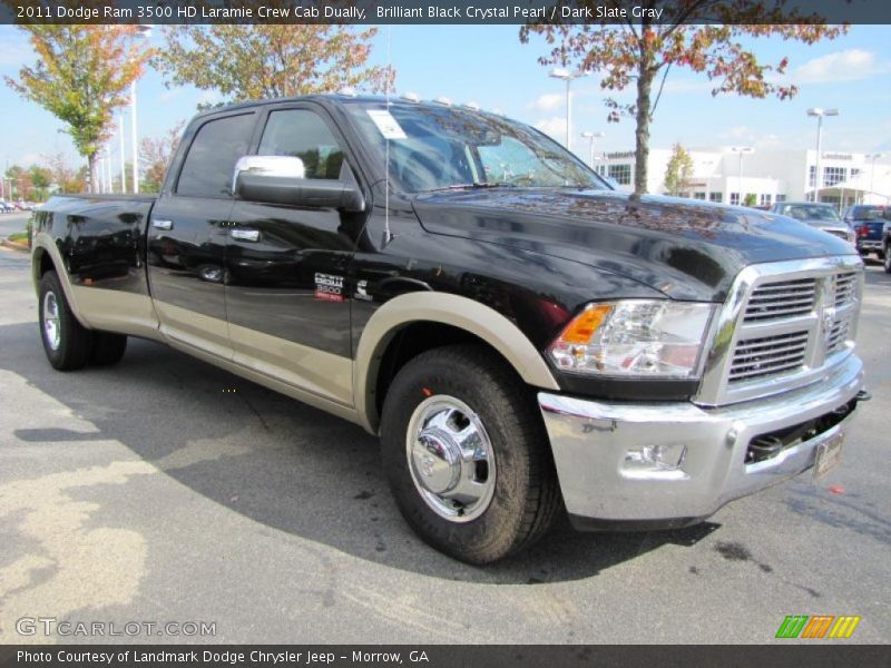 Front 3/4 View of 2011 Ram 3500 HD Laramie Crew Cab Dually
