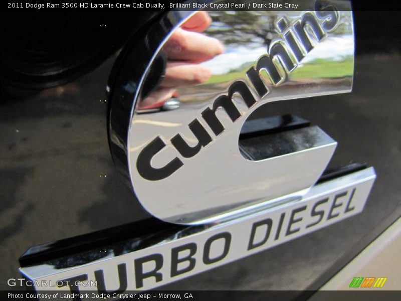 Brilliant Black Crystal Pearl / Dark Slate Gray 2011 Dodge Ram 3500 HD Laramie Crew Cab Dually