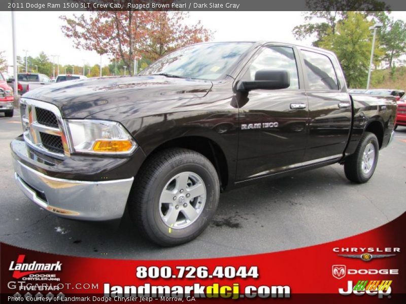 Rugged Brown Pearl / Dark Slate Gray 2011 Dodge Ram 1500 SLT Crew Cab