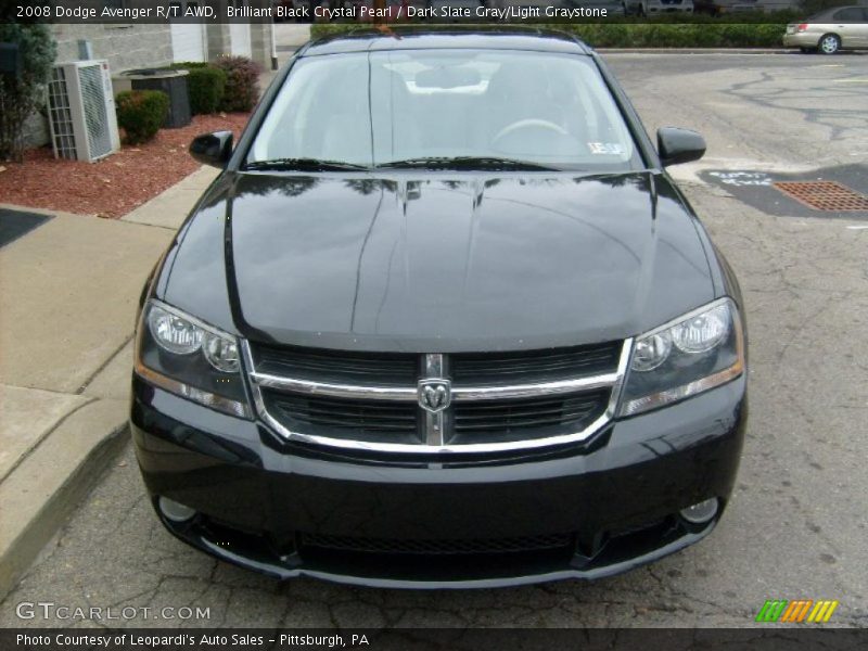 Brilliant Black Crystal Pearl / Dark Slate Gray/Light Graystone 2008 Dodge Avenger R/T AWD