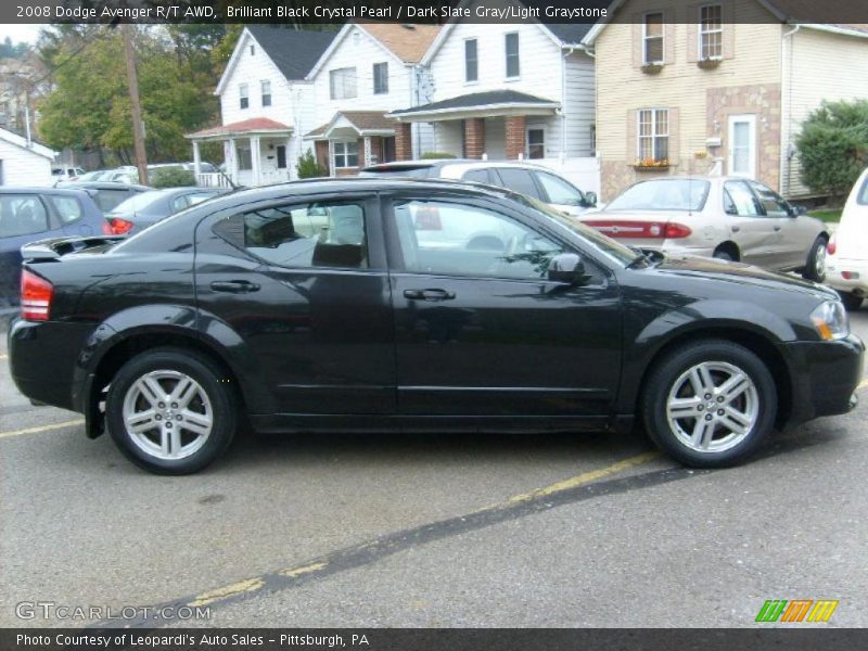 Brilliant Black Crystal Pearl / Dark Slate Gray/Light Graystone 2008 Dodge Avenger R/T AWD