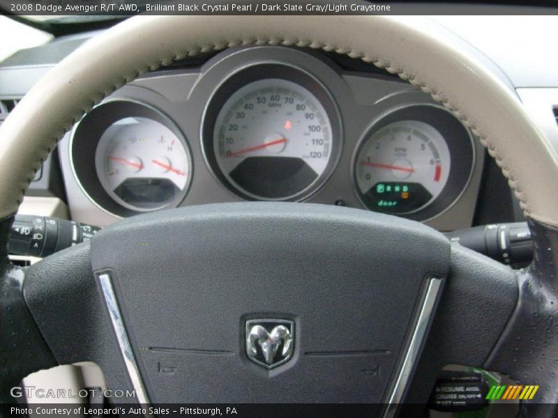 Brilliant Black Crystal Pearl / Dark Slate Gray/Light Graystone 2008 Dodge Avenger R/T AWD