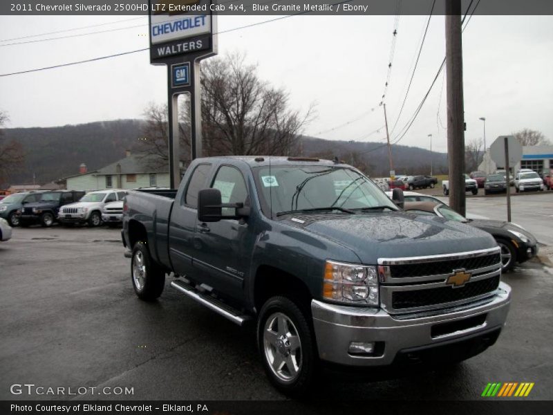 Blue Granite Metallic / Ebony 2011 Chevrolet Silverado 2500HD LTZ Extended Cab 4x4