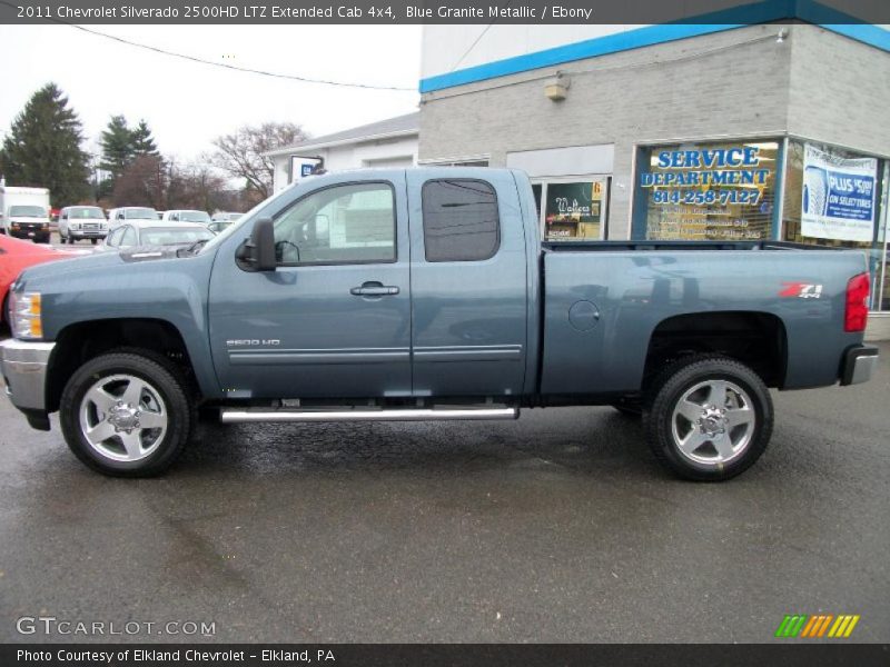 Blue Granite Metallic / Ebony 2011 Chevrolet Silverado 2500HD LTZ Extended Cab 4x4