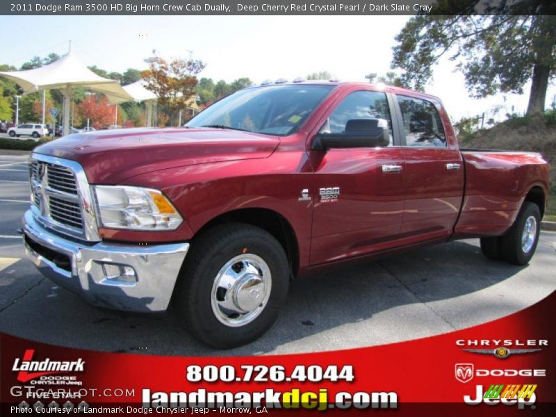 Deep Cherry Red Crystal Pearl / Dark Slate Gray 2011 Dodge Ram 3500 HD Big Horn Crew Cab Dually