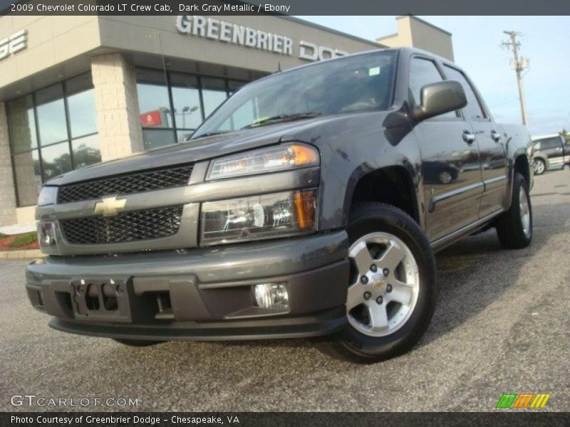 Dark Gray Metallic / Ebony 2009 Chevrolet Colorado LT Crew Cab