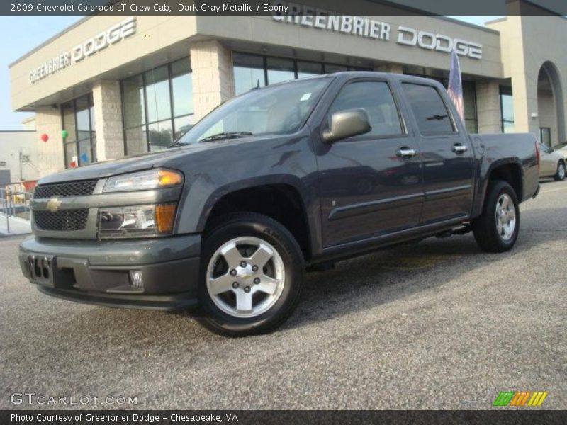 Dark Gray Metallic / Ebony 2009 Chevrolet Colorado LT Crew Cab