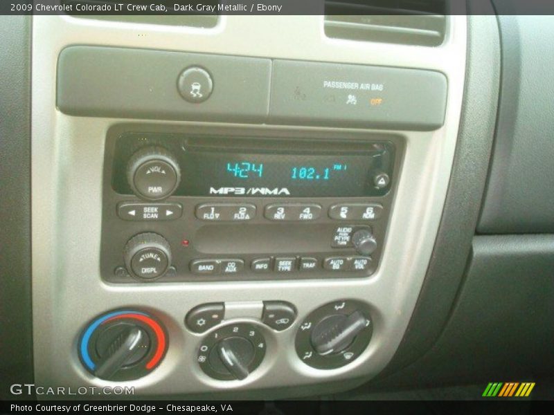 Dark Gray Metallic / Ebony 2009 Chevrolet Colorado LT Crew Cab