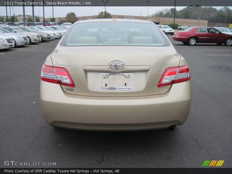 Sandy Beach Metallic / Ash 2011 Toyota Camry LE