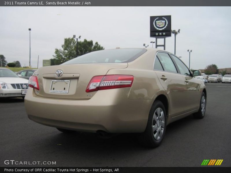 Sandy Beach Metallic / Ash 2011 Toyota Camry LE