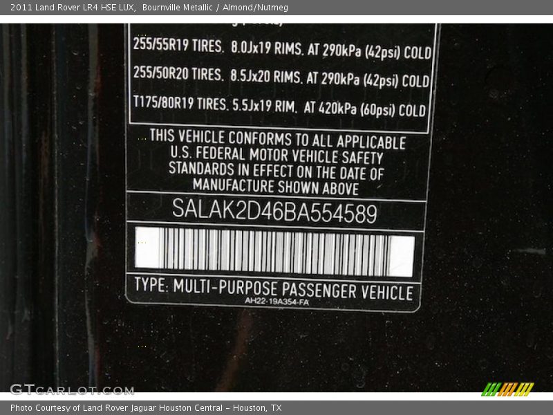 Bournville Metallic / Almond/Nutmeg 2011 Land Rover LR4 HSE LUX