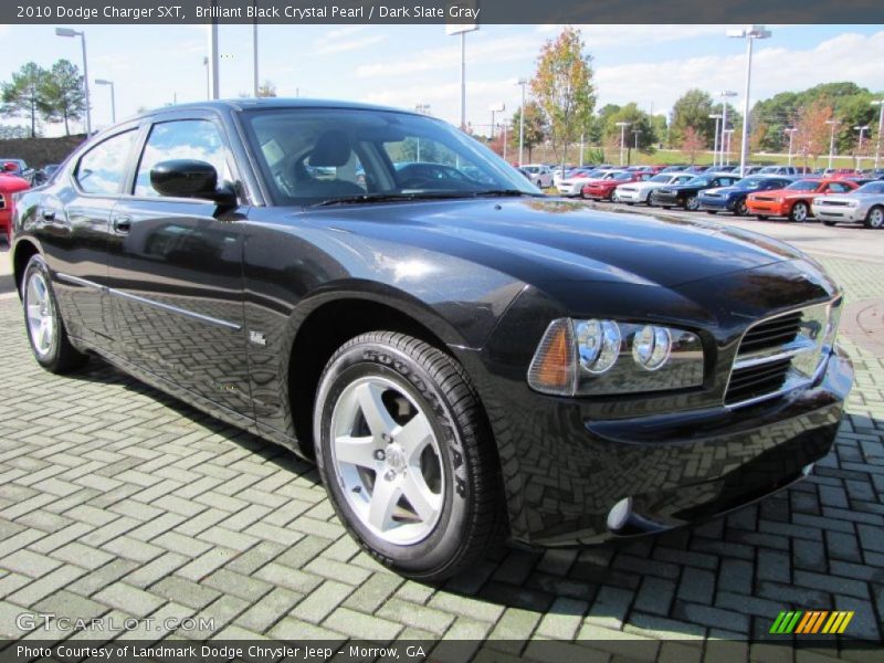 Brilliant Black Crystal Pearl / Dark Slate Gray 2010 Dodge Charger SXT