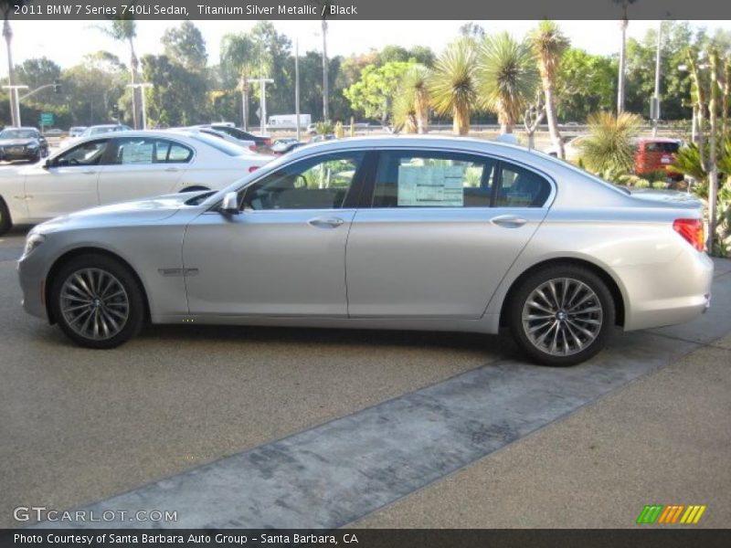 Titanium Silver Metallic / Black 2011 BMW 7 Series 740Li Sedan