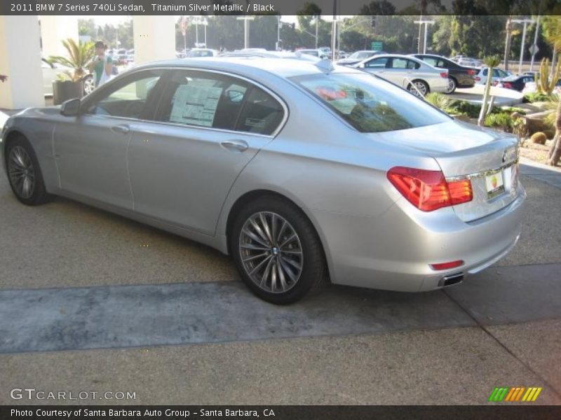 Titanium Silver Metallic / Black 2011 BMW 7 Series 740Li Sedan