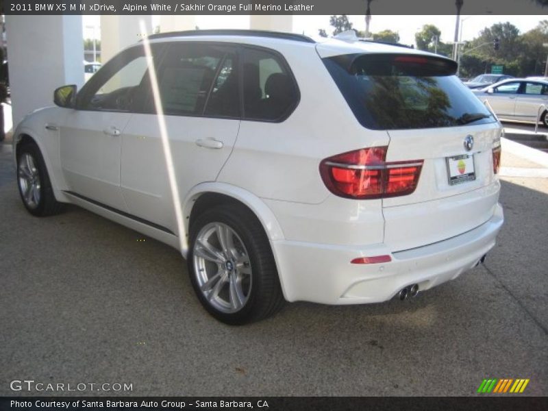 Alpine White / Sakhir Orange Full Merino Leather 2011 BMW X5 M M xDrive