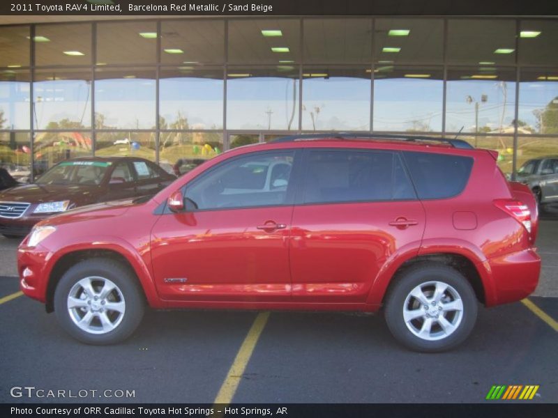 Barcelona Red Metallic / Sand Beige 2011 Toyota RAV4 Limited