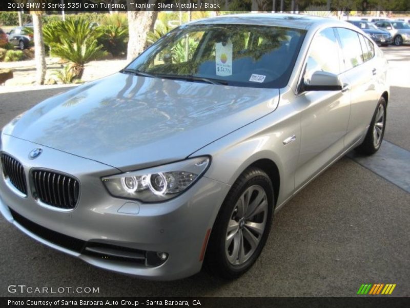 Titanium Silver Metallic / Black 2010 BMW 5 Series 535i Gran Turismo