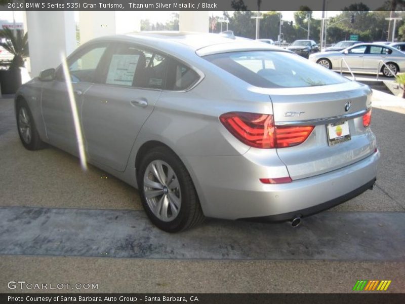 Titanium Silver Metallic / Black 2010 BMW 5 Series 535i Gran Turismo
