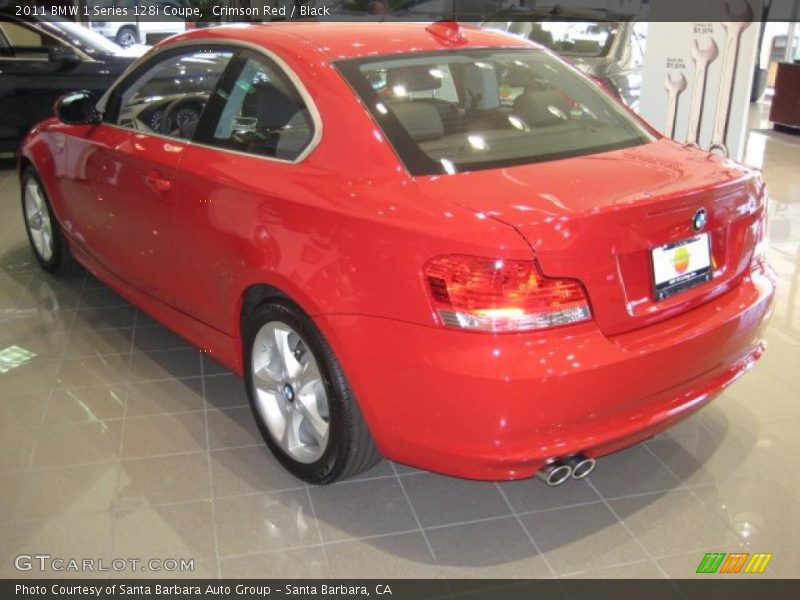 Crimson Red / Black 2011 BMW 1 Series 128i Coupe