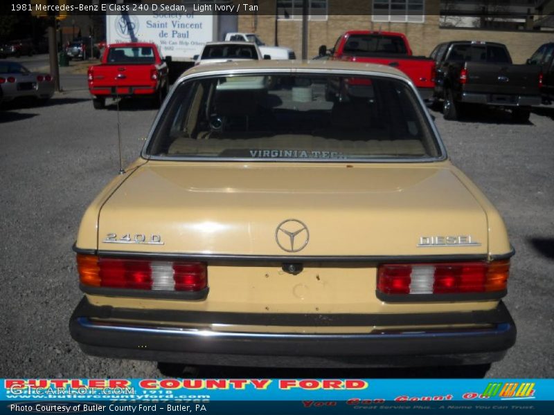 Light Ivory / Tan 1981 Mercedes-Benz E Class 240 D Sedan
