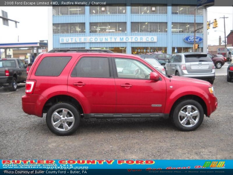 Redfire Metallic / Charcoal 2008 Ford Escape Limited 4WD