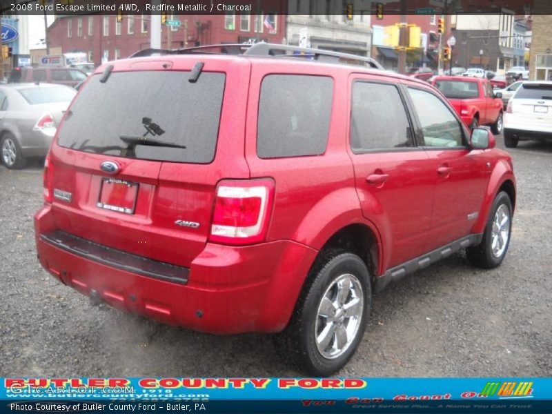 Redfire Metallic / Charcoal 2008 Ford Escape Limited 4WD