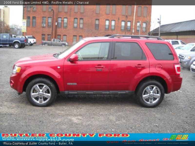 Redfire Metallic / Charcoal 2008 Ford Escape Limited 4WD