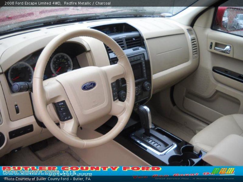 Redfire Metallic / Charcoal 2008 Ford Escape Limited 4WD