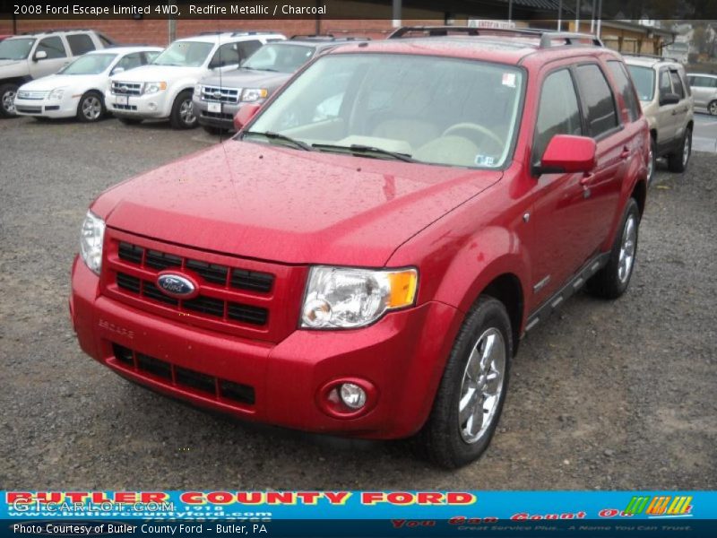 Redfire Metallic / Charcoal 2008 Ford Escape Limited 4WD